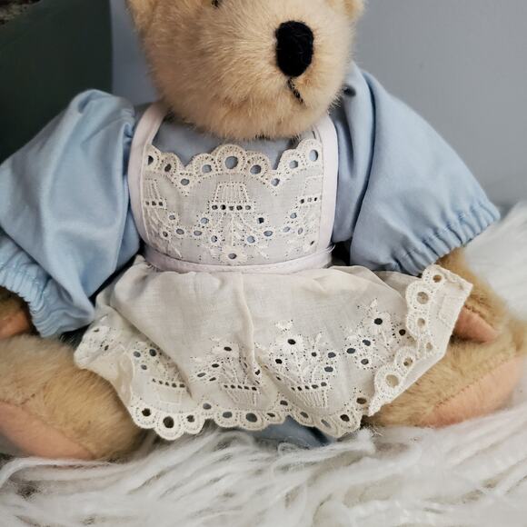 Vintage Muffy Vanderbear Blue Dress And Apron Plush - Picture 5 of 7